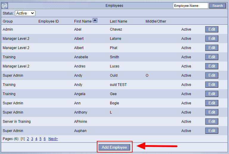 Adding Employees - Mynt