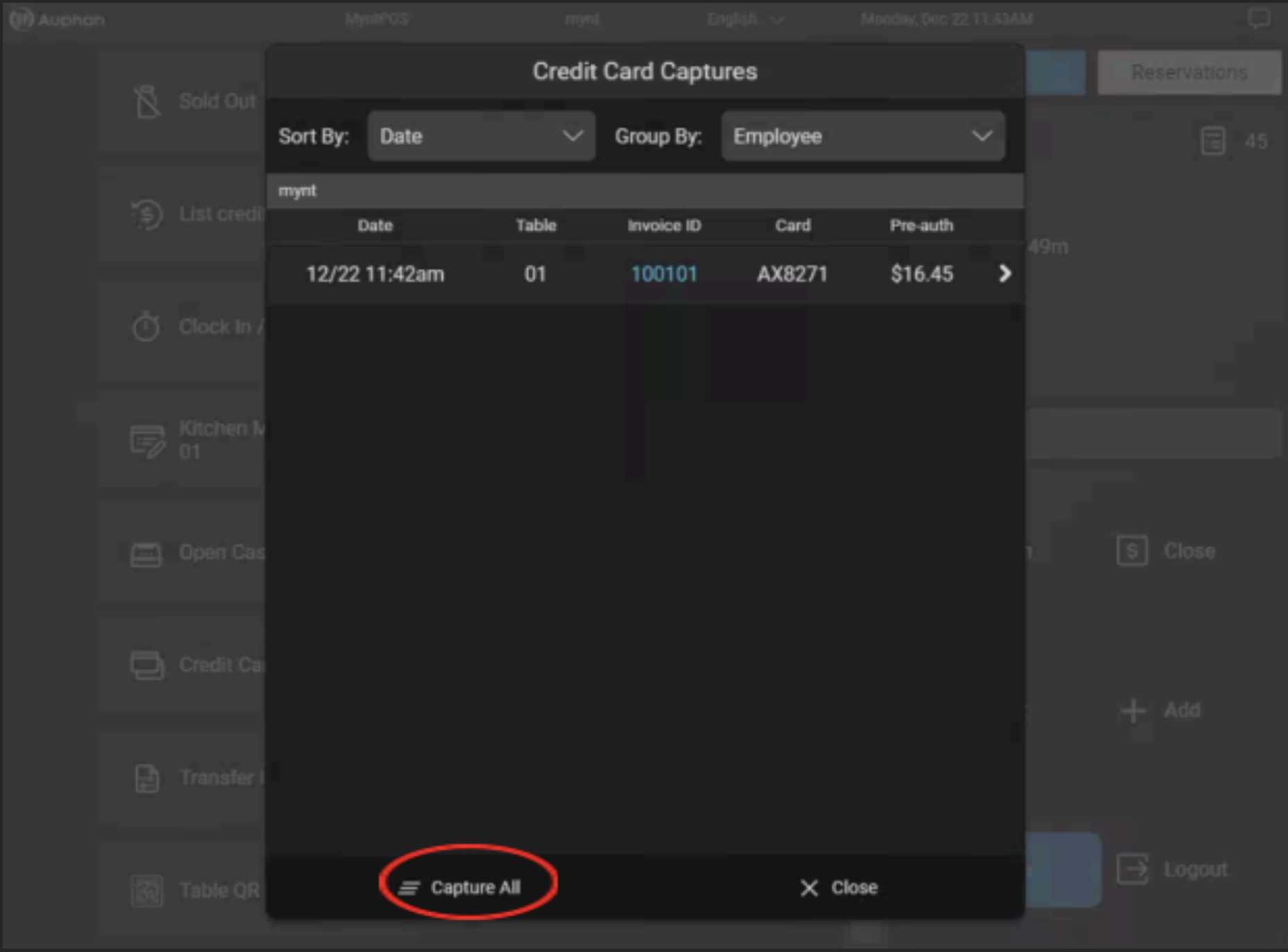 credit card capture all