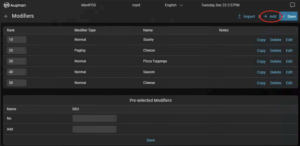 modifier screen